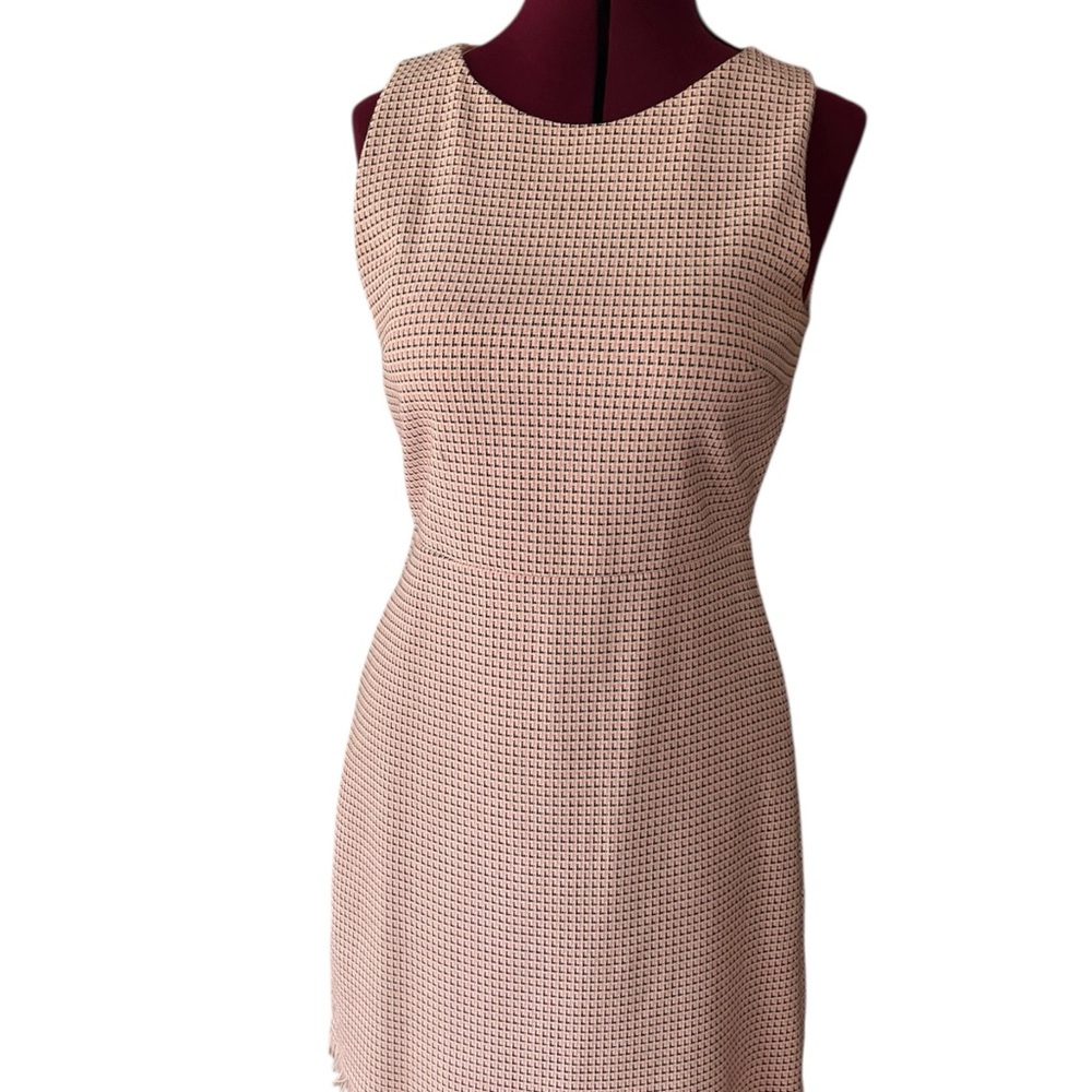 LOFT Pink & Black Tweed Shift Dress – Size 8